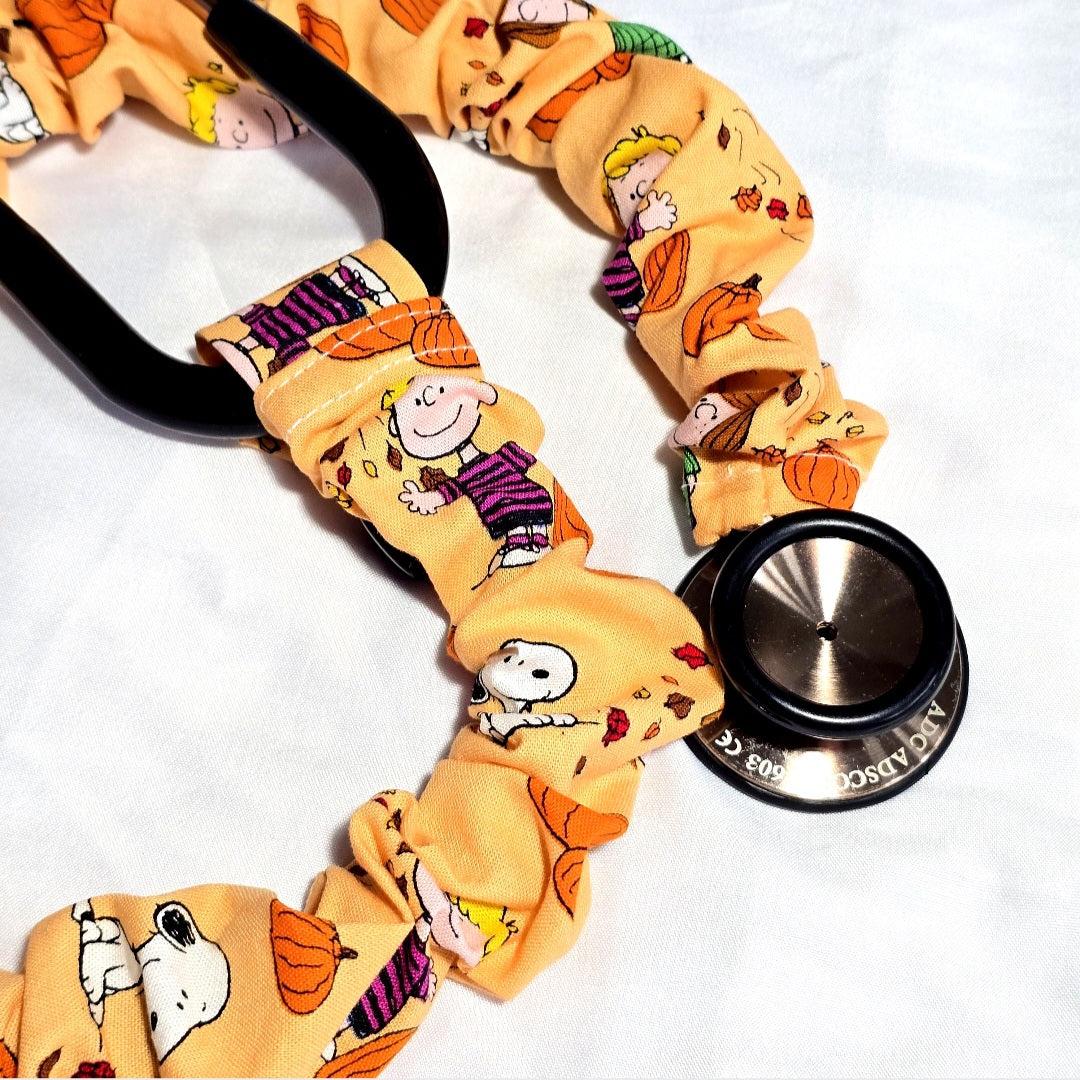 Handmade Orange Snoopy Pumpkin Fall Halloween Stethoscope Sleeve  Cotton Cover
