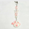 Whimsical Kawaii Hello Kitty Resin Pastel Pink Cute Girly Giftable Keychain or Phone Bag Charm