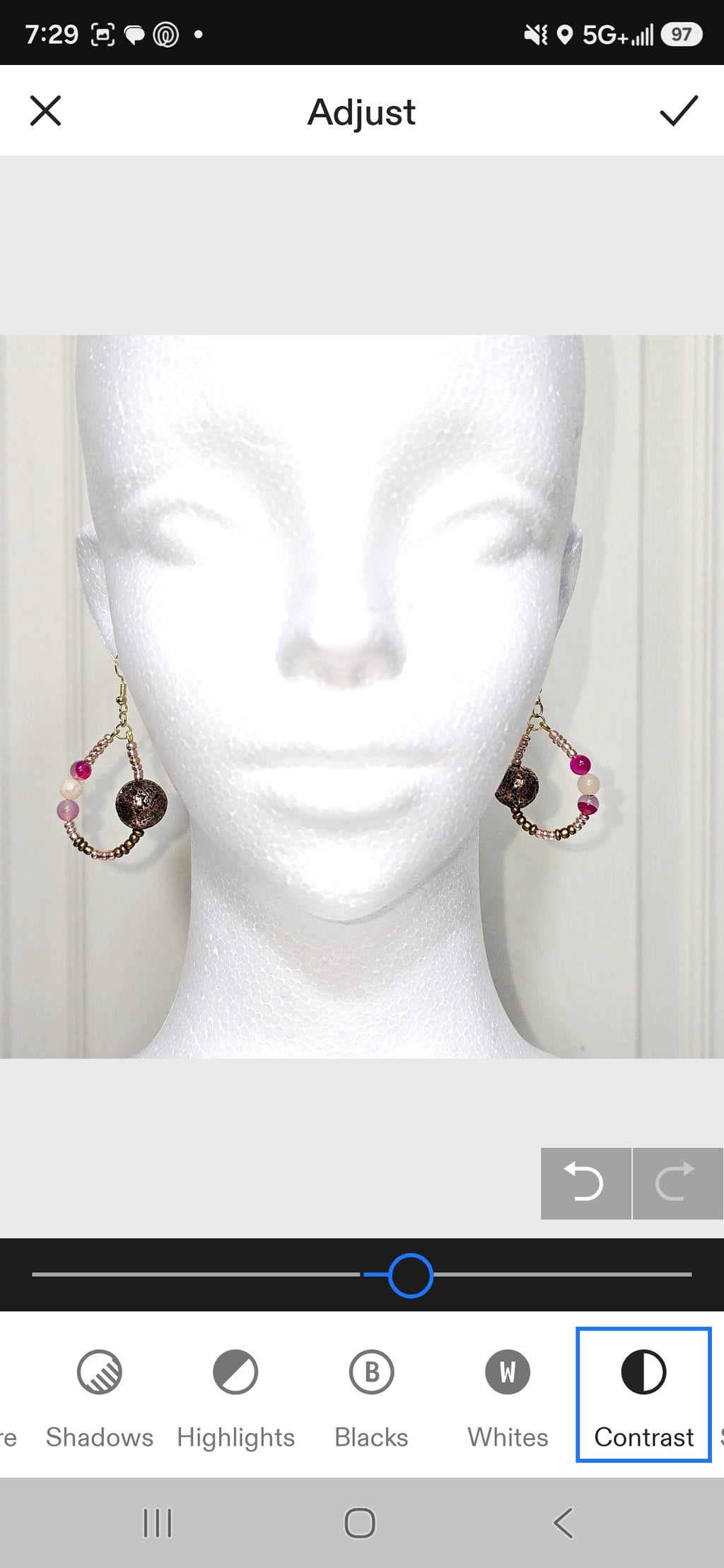 Handmade Bohemian Earthy Glass Seed Beaded Loop Earrings with Pink Agate and Adventurine Stones