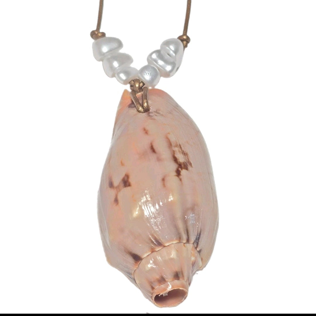 Handmade Natural Volute Sea Shell Boho Beach Summer Staple Necklace