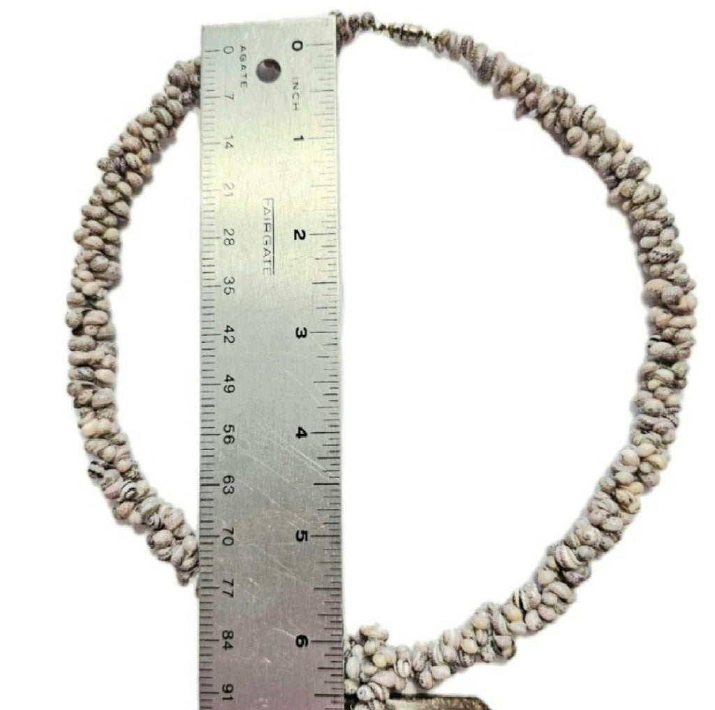 Natural Earthy Boho Beach Classic Statement Unique One of A Kind Shell Necklace