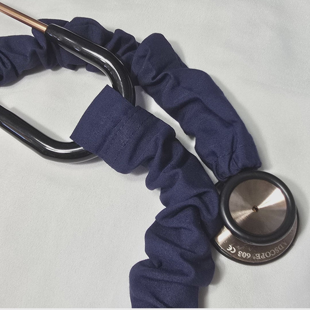 Handmade Plain Navy Blue Stethoscope Cover: Washable , Unisex. Doctor's,  RT's,  Nurse's Gift