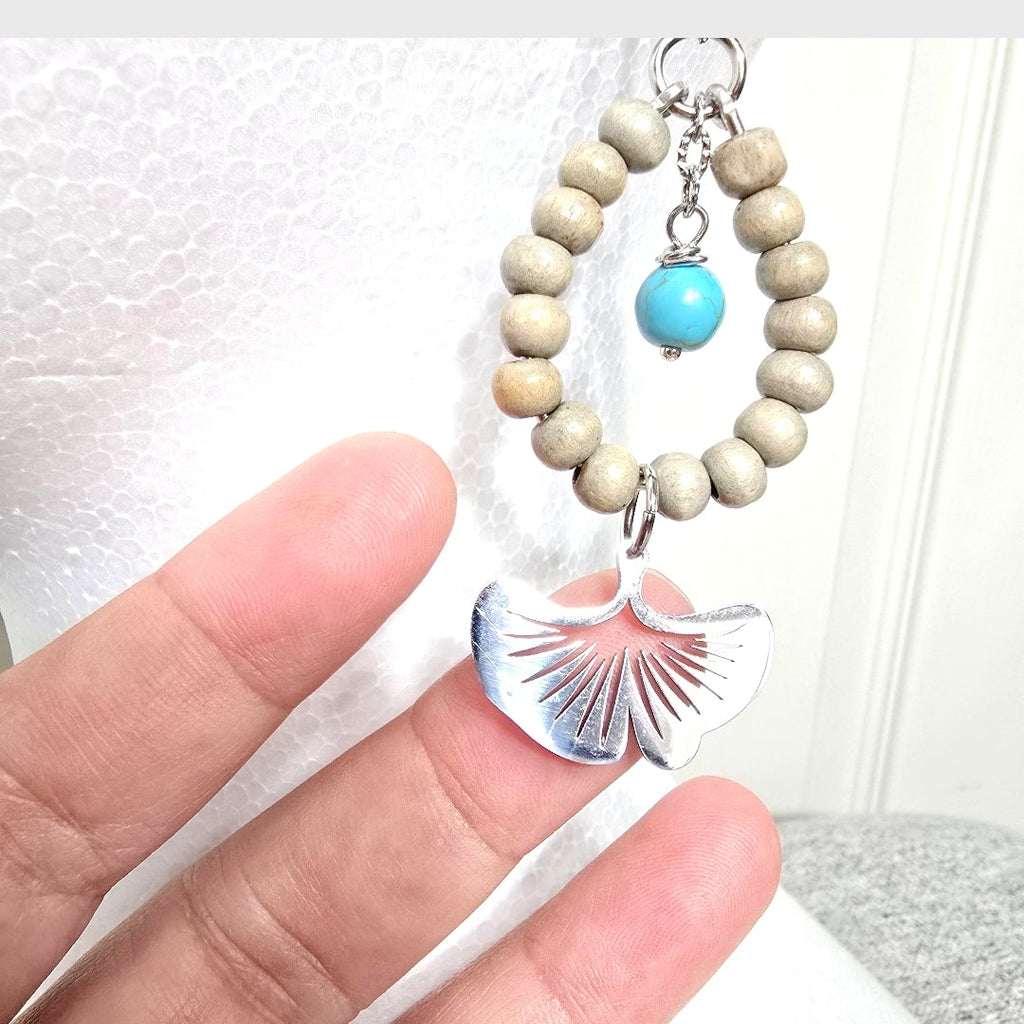 Bohemian Botanical Earthy Beaded Hoop Earrings