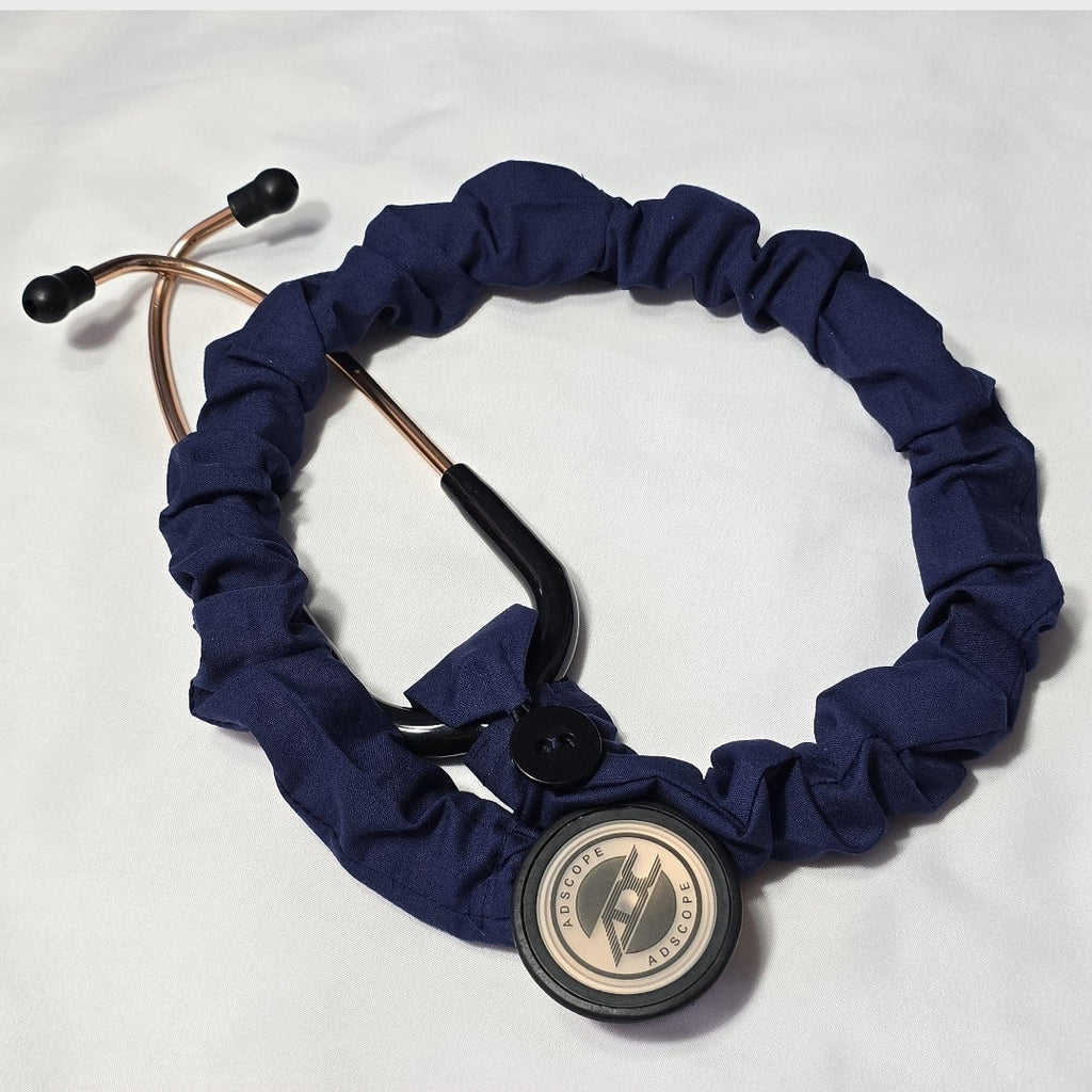 Handmade Plain Navy Blue Stethoscope Cover: Washable , Unisex. Doctor's,  RT's,  Nurse's Gift