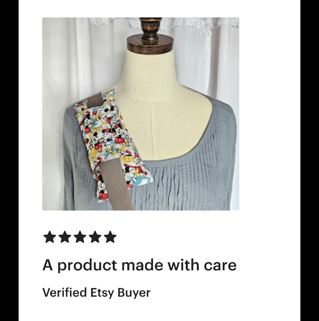 Disney Micky Mouse Cancer Patient's Chemo Port or Pacemaker Seat Belt Pillow