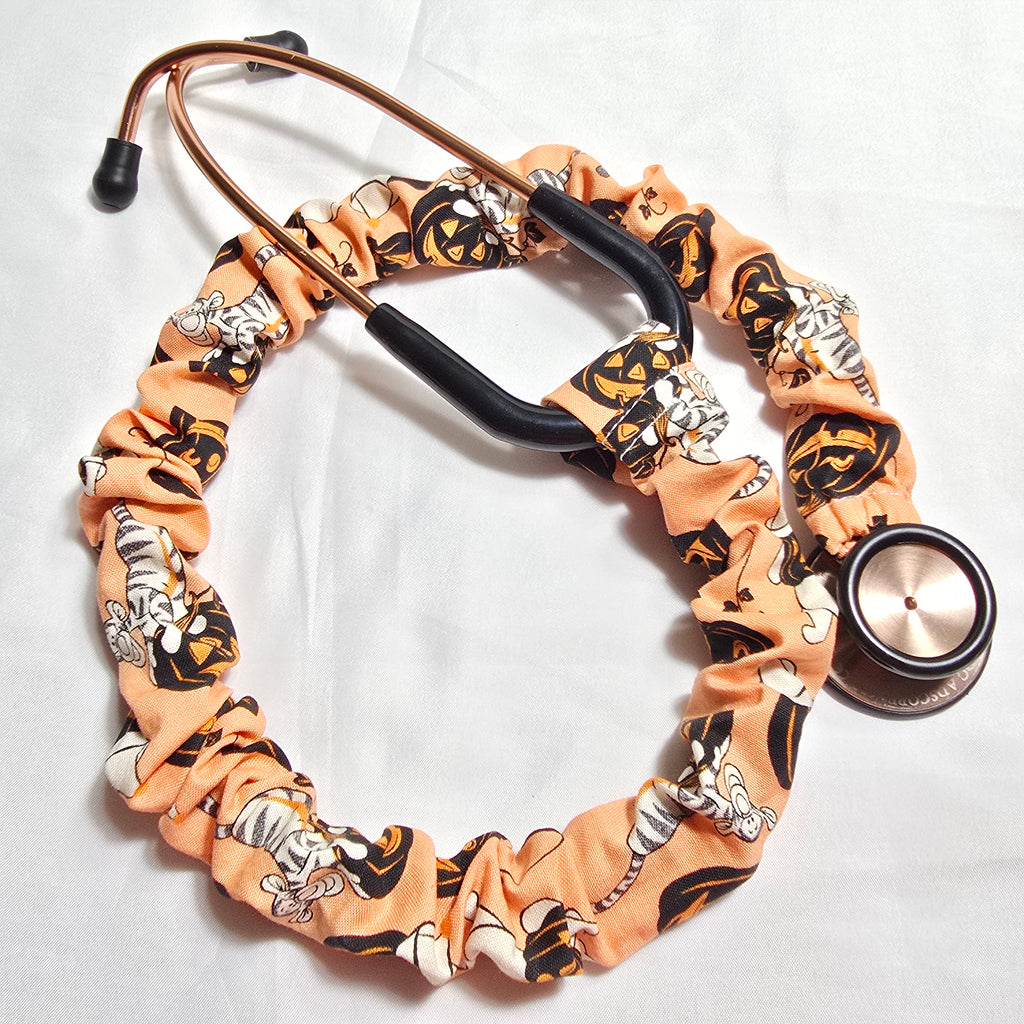 Tigger  Orange Fall Pumpkin Orange Stethoscope Sleeve  Cotton Cover for Nurses