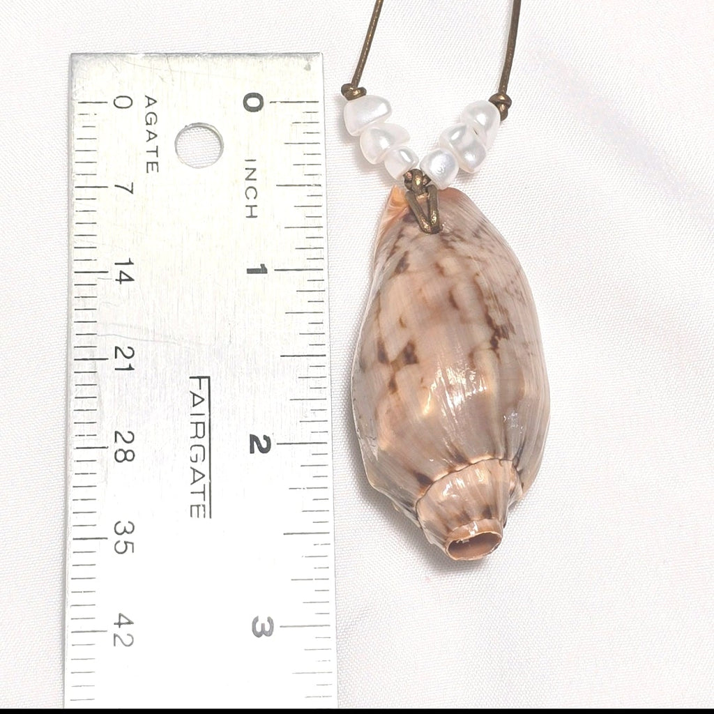 Handmade Natural Volute Sea Shell Boho Beach Summer Staple Necklace