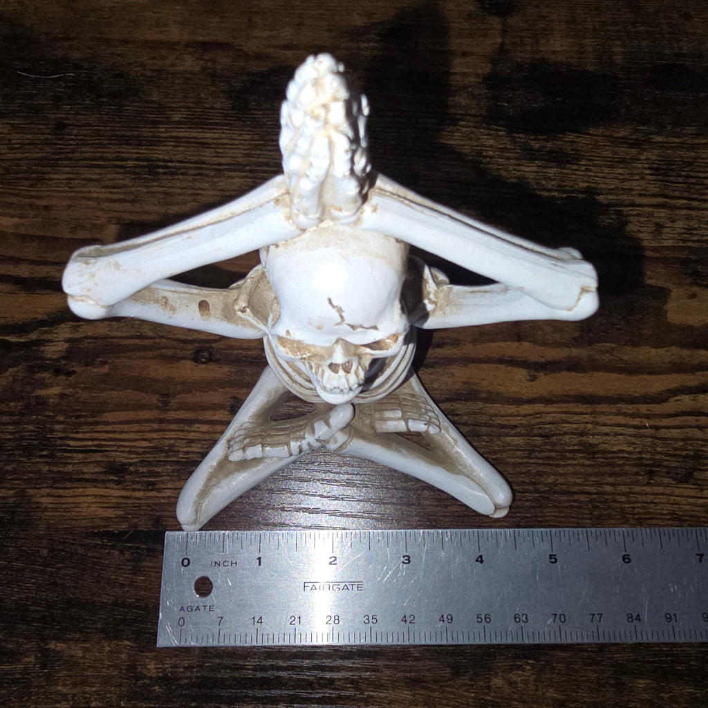 SUKHASANA YOGA SKELETON FIGURINE STATUE HALLOWEEN TABLE TOP DECOR