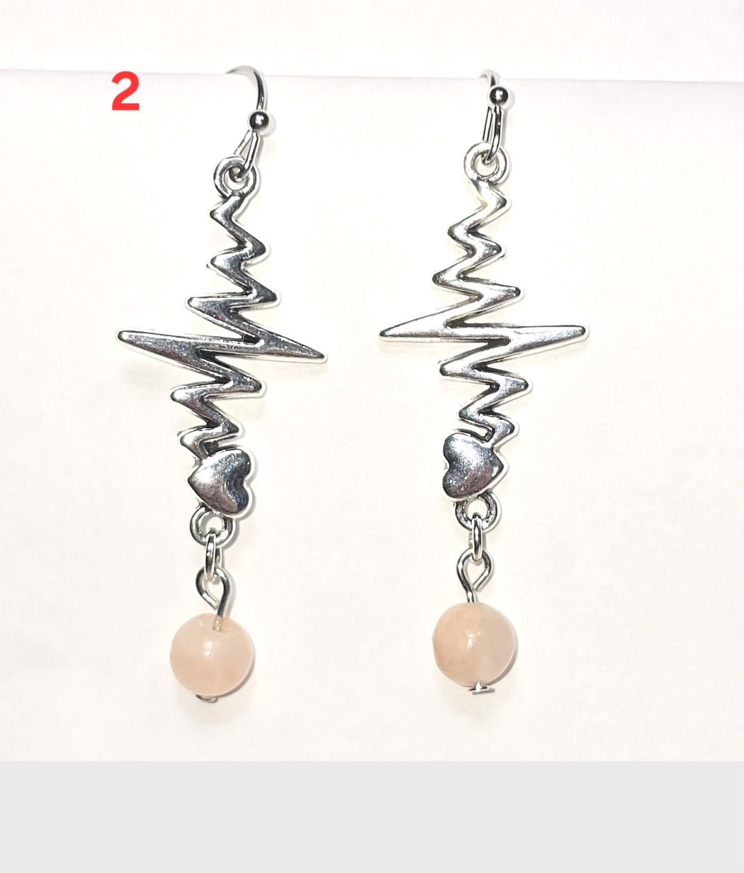 Healthcare Professionals,  Nurse's Gift Idea under 50 dollars. Adventurine Beaded Drop Earrings