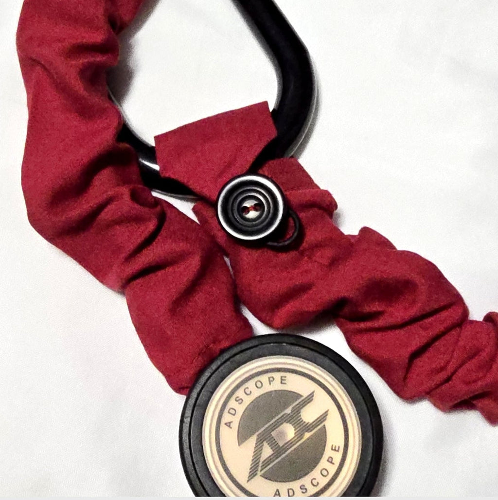 Handmade Plain Burgundy  Stethoscope Cover: Washable , Unisex. Doctor's,  RT's,  Nurse's Gift