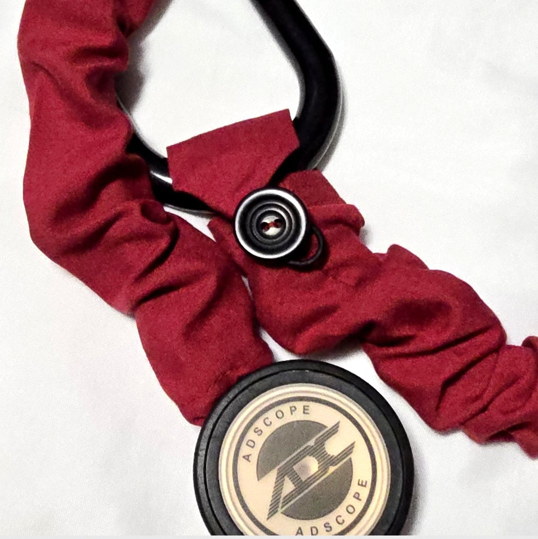 Handmade Plain Burgundy  Stethoscope Cover: Washable , Unisex. Doctor's,  RT's,  Nurse's Gift