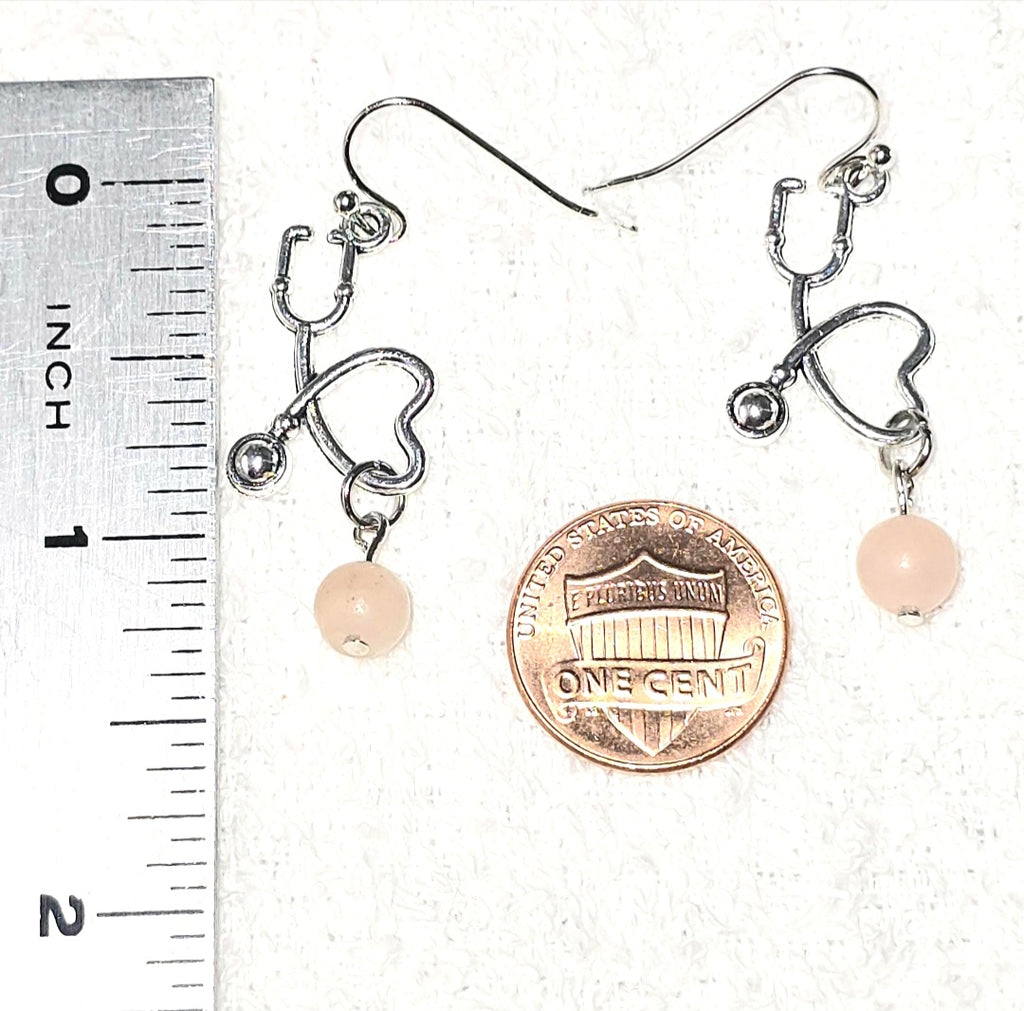 Healthcare Professionals,  Nurse's Gift Idea under 50 dollars. Adventurine Beaded Drop Earrings