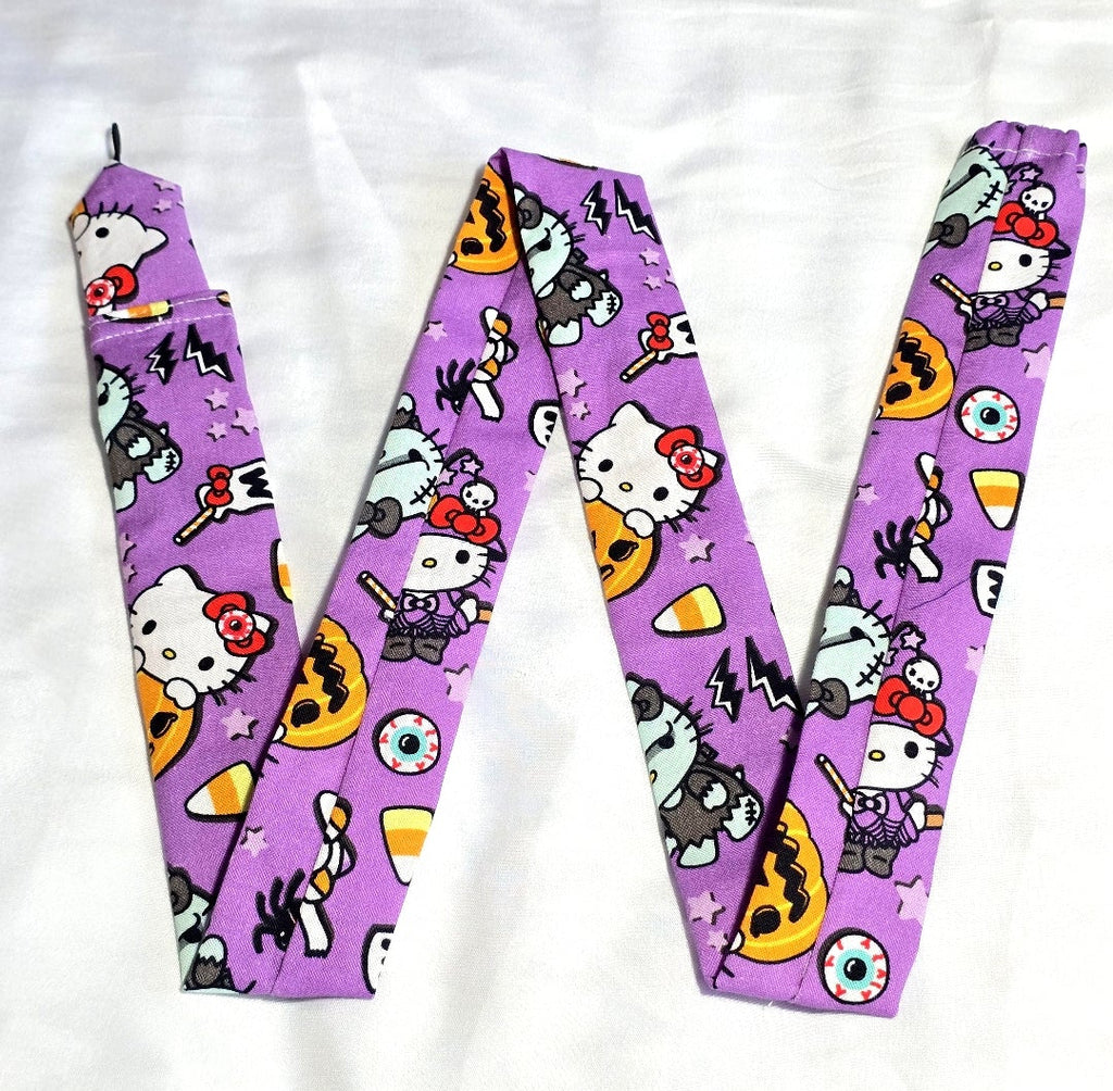 Handmade Purple Hello Kitty Halloween Stethoscope Sleeve Cover for Nurses Doctors and RTs: Washable Cotton Fun Cover