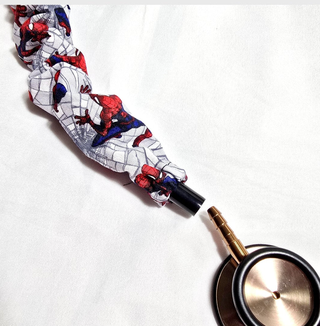 Handmade Fun Superhero Spiderman Stethoscope Protective Cover: Washable Cotton