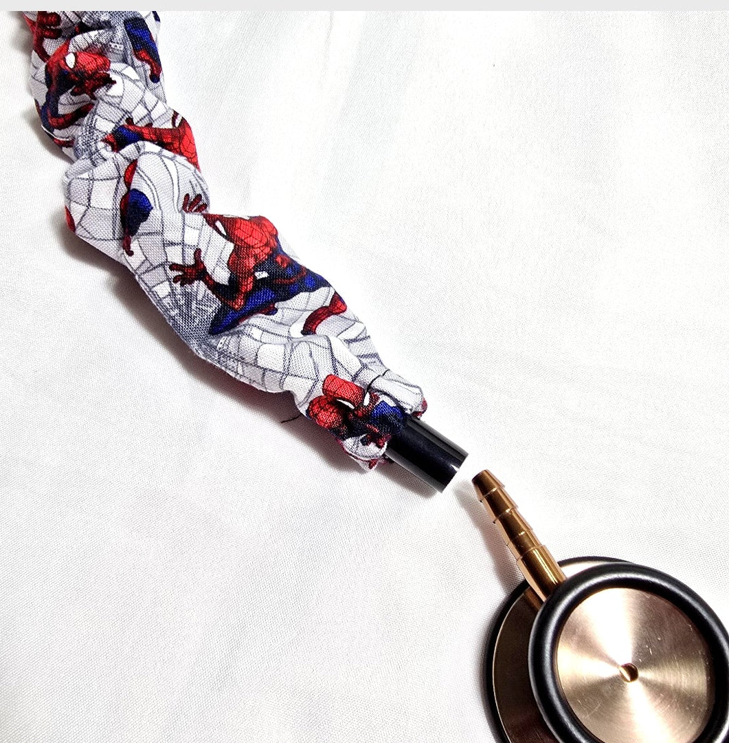 Handmade Fun Superhero Spiderman Stethoscope Protective Cover: Washable Cotton