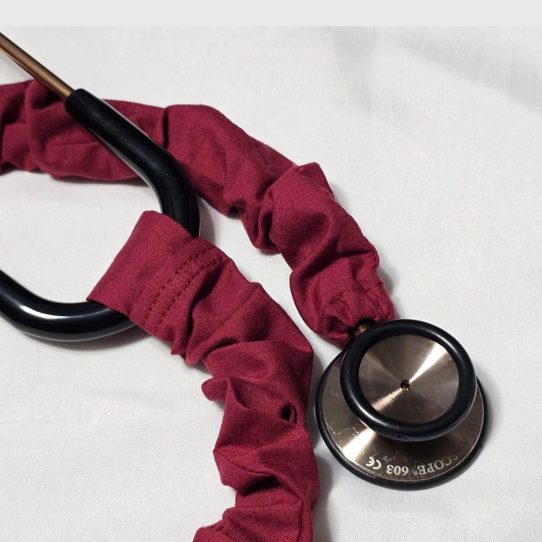 Handmade Plain Burgundy  Stethoscope Cover: Washable , Unisex. Doctor's,  RT's,  Nurse's Gift
