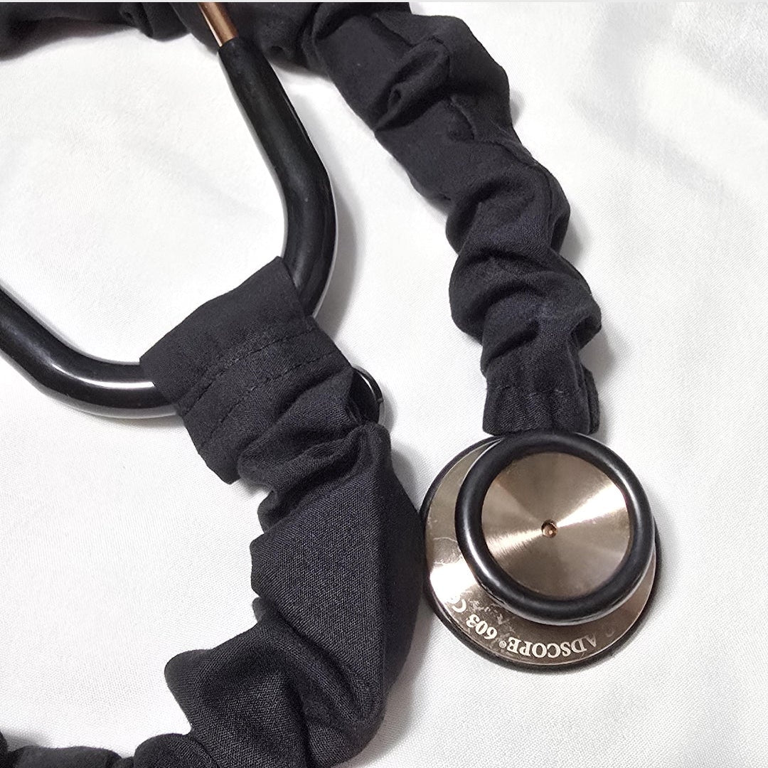 Handmade Plain Black Stethoscope Cover: Washable , Unisex. Doctor's,  RT's,  Nurse's Gift