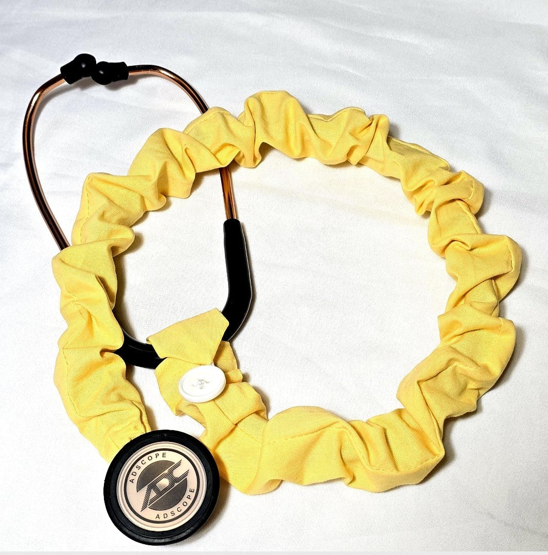 Yellow Stethoscope Cover, Handmade Cotton Stethoscope Sleeve, Nurse Gift, Doctor Gift, Nursing Student Gift, Healthcare Worker Gift
