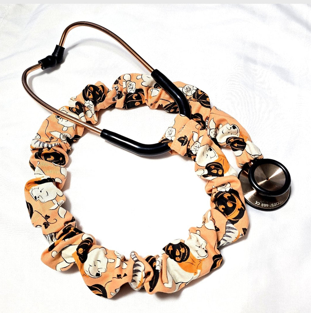Winnie the Pooh Fall Pumpkin Stethoscope Sleeve Cover - Cotton Medical Accessory
