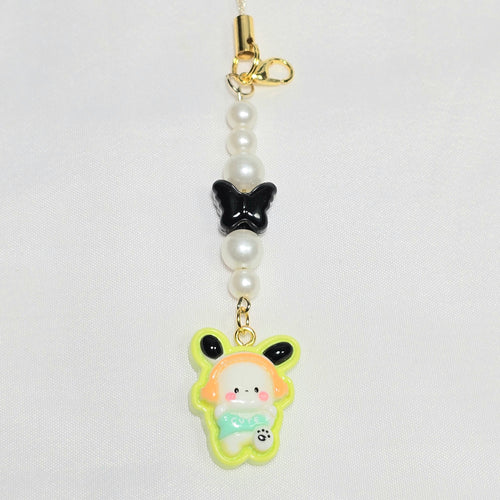 Cute Pochacco Kawaii Beaded Key Chain or Phone Charm