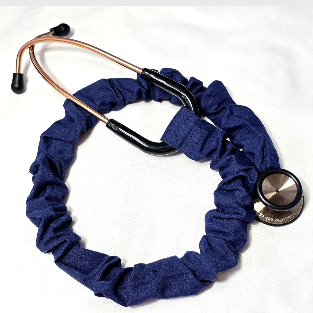 Handmade Plain Navy Blue Stethoscope Cover: Washable , Unisex. Doctor's,  RT's,  Nurse's Gift