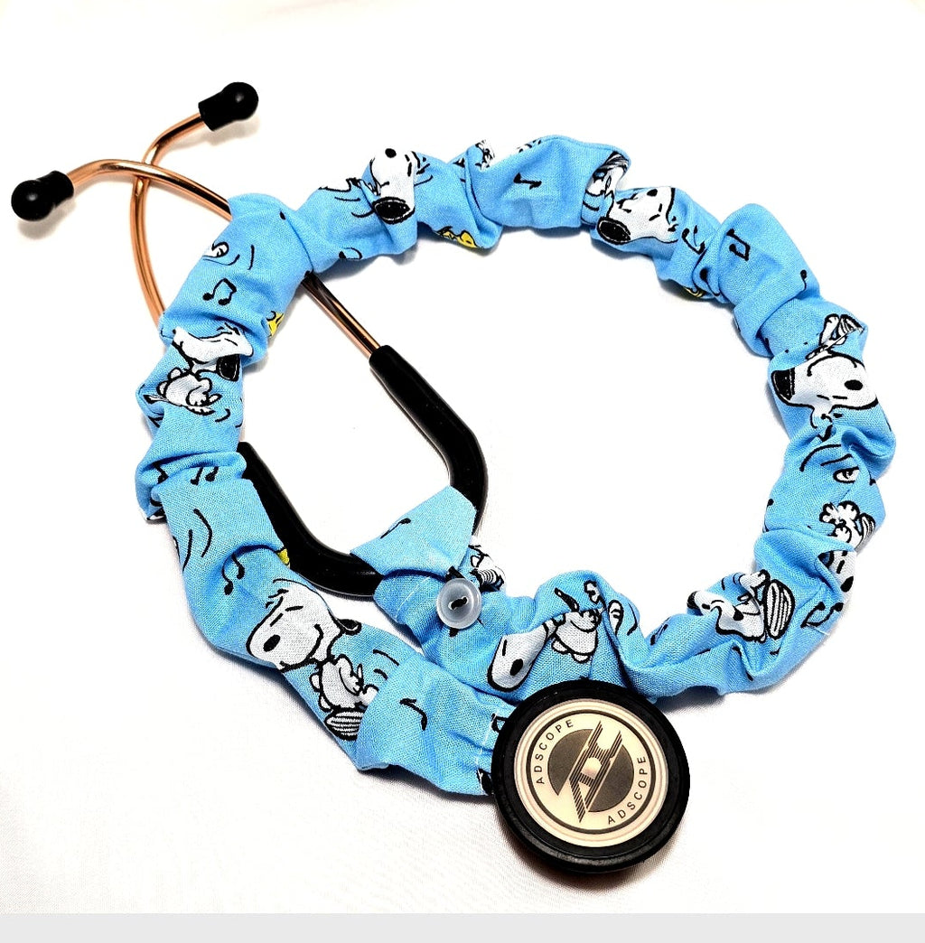 Handmade Blue Snoopy Peanuts Stethoscope Sleeve Cover - Nurse's Doctor's Gift