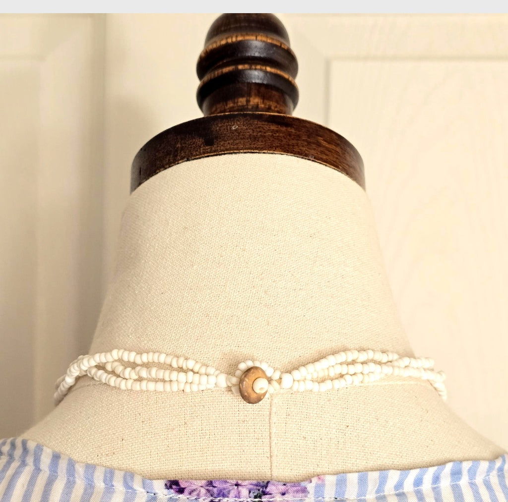 Natural Earthy Coastal Boho Beach Classic Statement Unique One of A Kind Shell Necklace