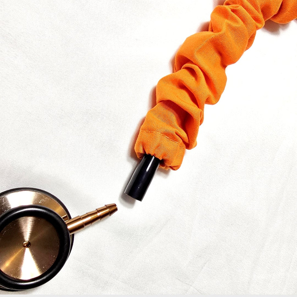 Handmade Vibrant Orange Cotton Stethoscope Cover – Washable Protective Sleeve for Nurses, Doctors & Nursing Students