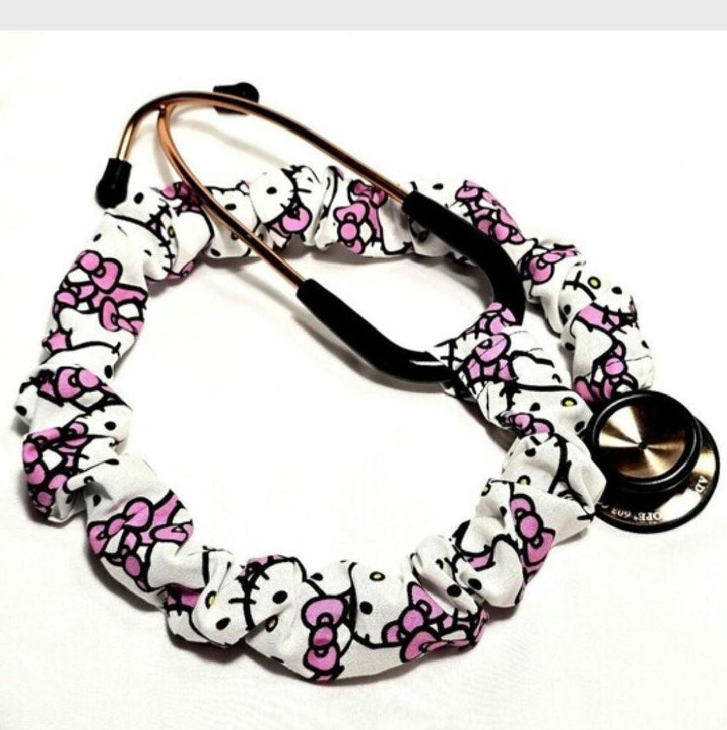 Handmade Red Cotton Hello Kitty Washable Stethoscope Sleeve Cover. Nurse's , Doctor's,  Rat's Gift Idea