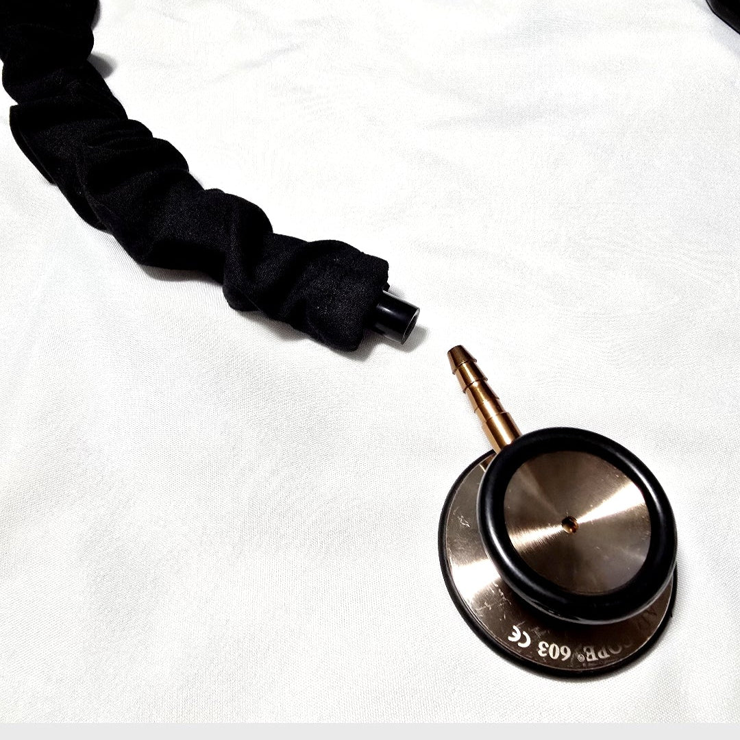 Handmade Plain Black Stethoscope Cover: Washable , Unisex. Doctor's,  RT's,  Nurse's Gift