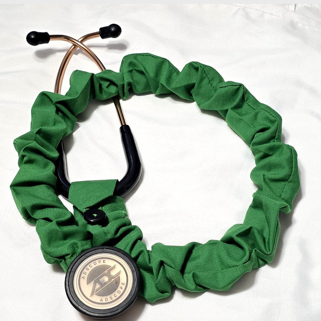 Handmade Plain Green Stethoscope Cover: Washable , Unisex. Doctor's,  RT's,  Nurse's Gift