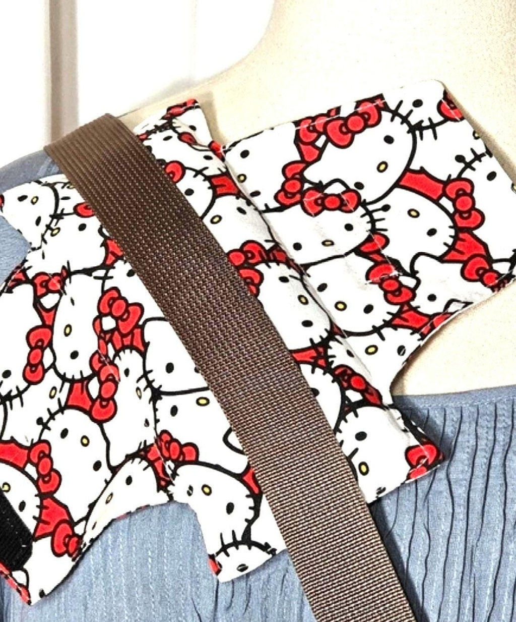 Handmade Hello Kitty Cancer Patinet's Comfy Seat Belt Chemo Port or Pacemaker Pillow