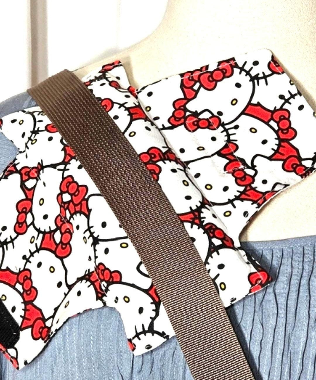 Handmade Hello Kitty Cancer Patinet's Comfy Seat Belt Chemo Port or Pacemaker Pillow