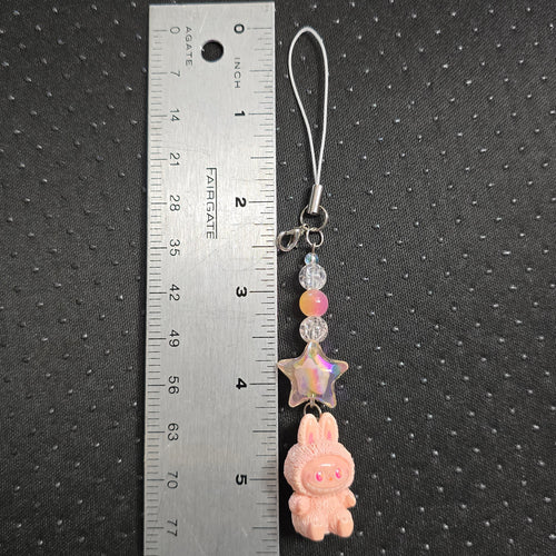 Cute colorful Kawaii giftable beaded Monster Phone charm,  key holder, bag, camera, badge charm. One of each design.