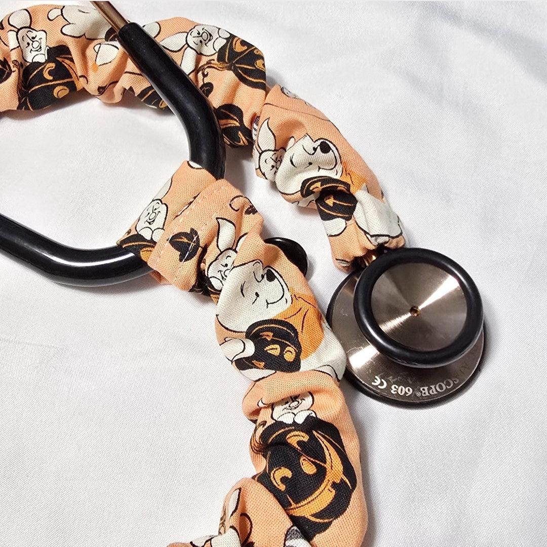 Winnie the Pooh Fall Pumpkin Stethoscope Sleeve Cover - Cotton Medical Accessory