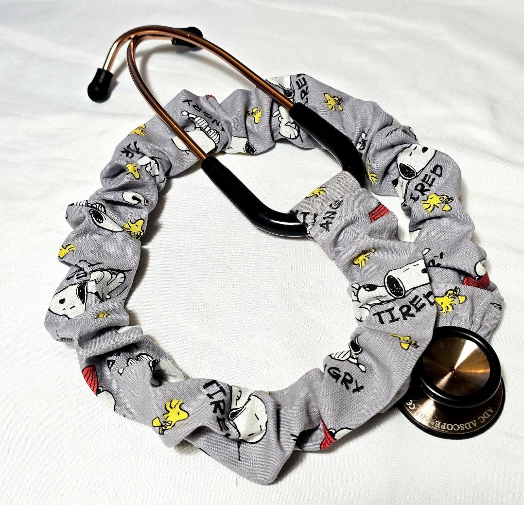 Handmade Snoopy Peanuts Stethoscope Sleeve - Cotton Accessory. Nurse's Doctor's RT'S gift