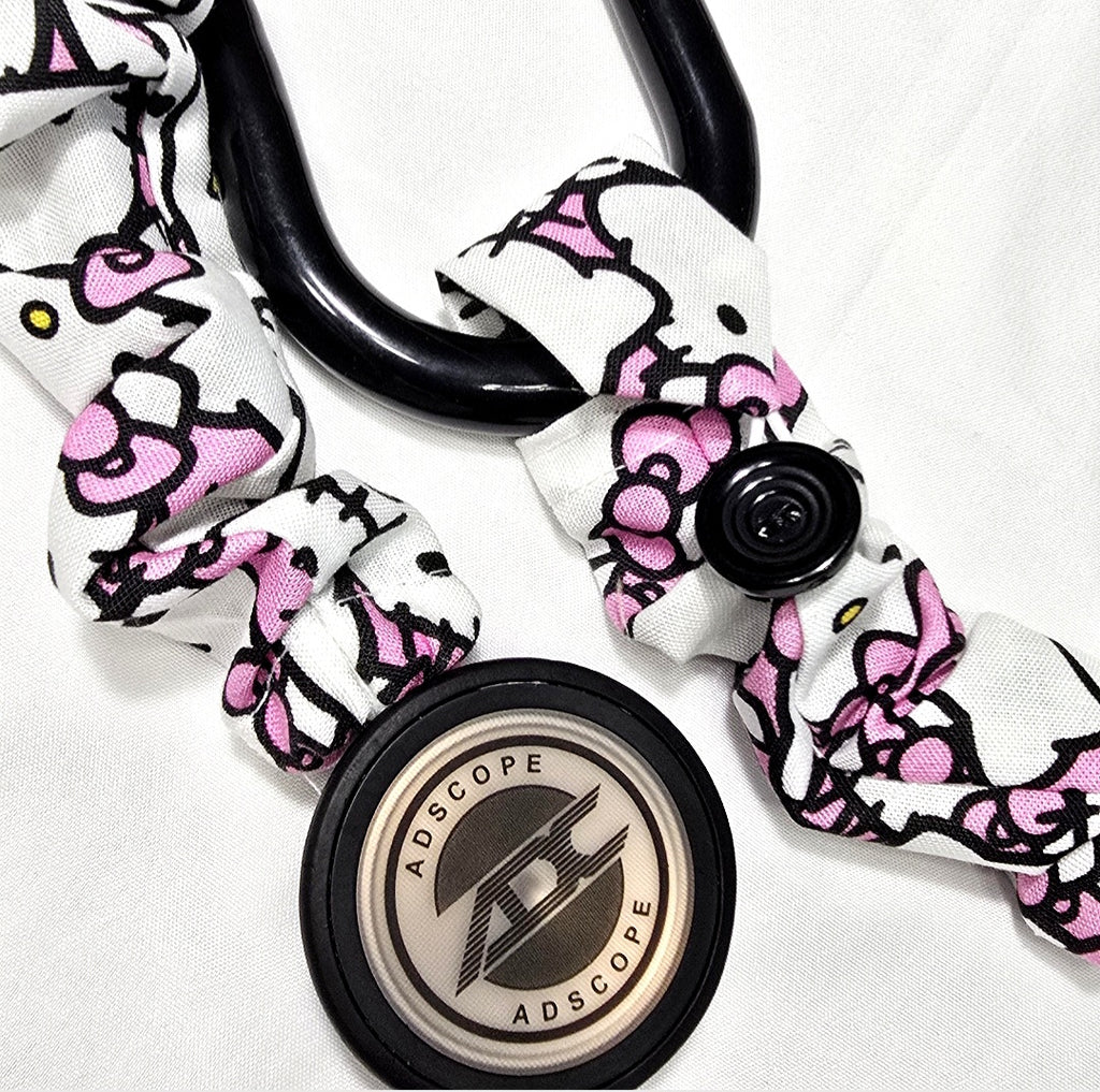 Handmade Cotton Hello Kitty  Washable Stethoscope Sleeve Cover. Doctor's,  RT's,  Nurse's Gift