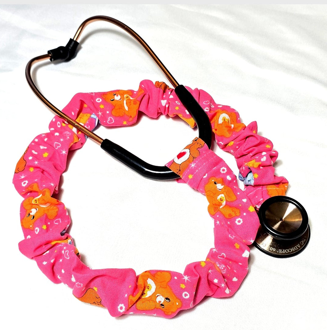 Colorful Pastel Blue Green Torquiose Care Bears Stethoscope Washable Sleeve  Cover