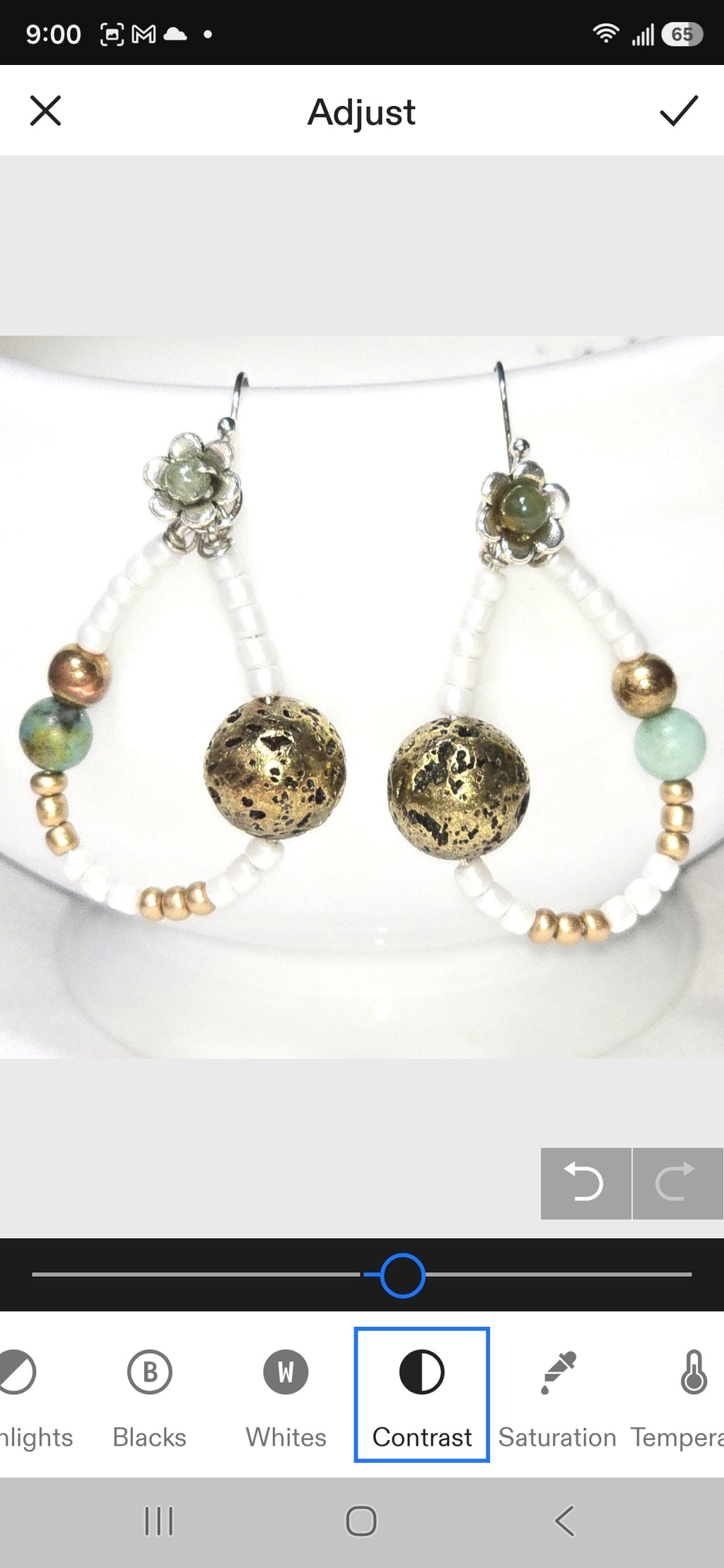 Bohemian Earthy Beaded Hoop Earrings with African Turquoise