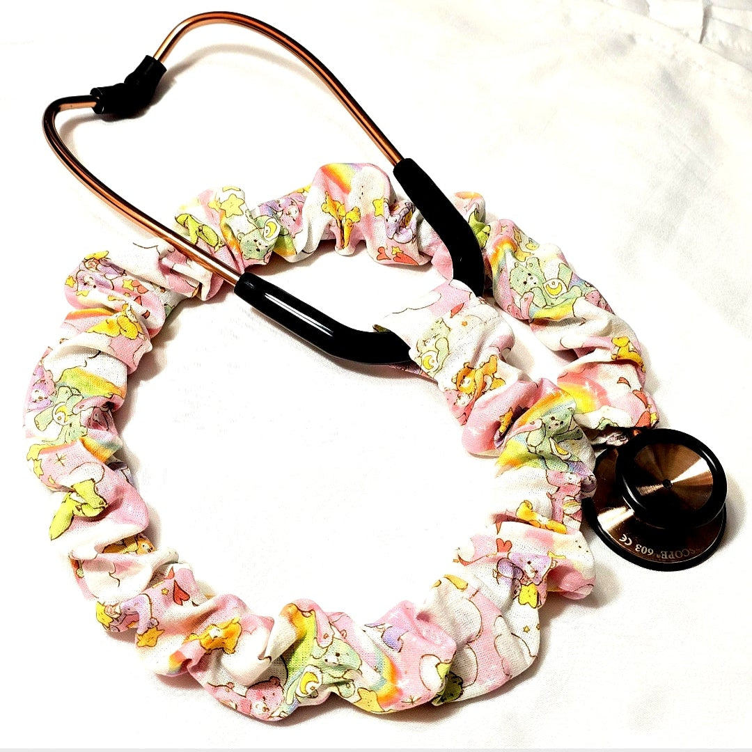 Handmade Vibrant Pink Care Bear Stethoscope Cover - Cotton Accessory