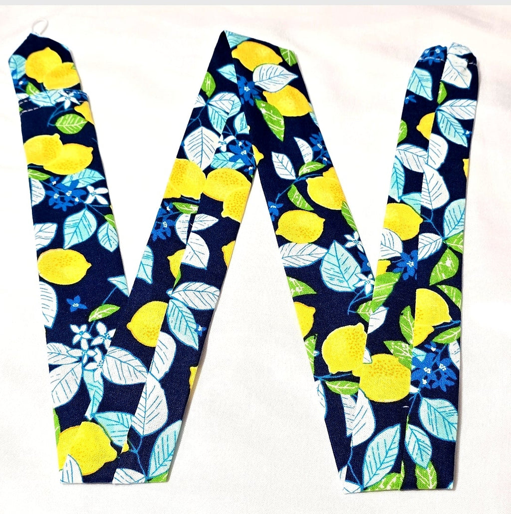 Handmade Blue Lemon Print  Stethoscope Sleeve: Washable Cotton Cover, Nurse's Doctor's RT'S gift