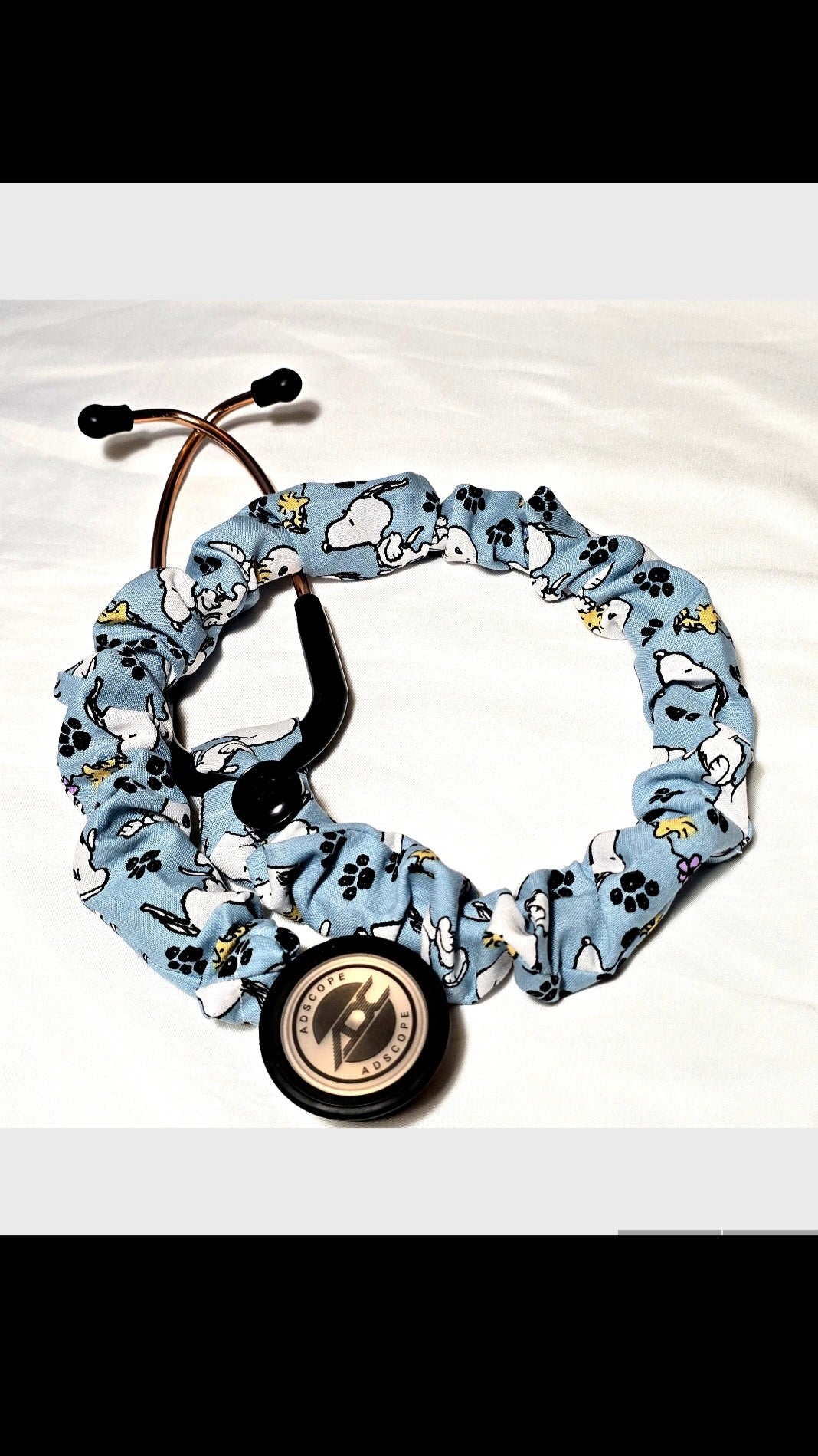 Handmade Snoopy Peanuts Stethoscope Sleeve - Cotton Accessory. Nurse's Doctor's RT'S gift