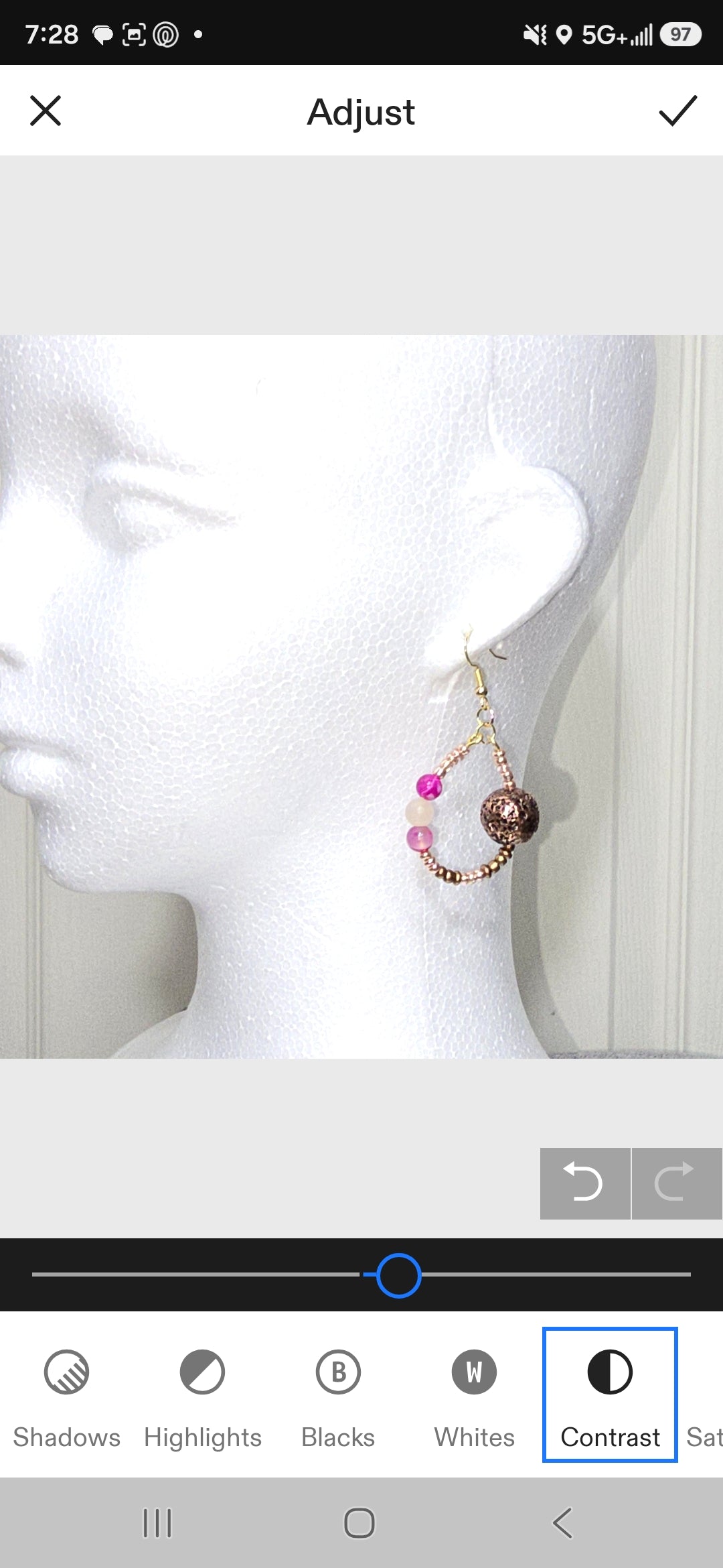 Handmade Bohemian Earthy Glass Seed Beaded Loop Earrings with Pink Agate and Adventurine Stones