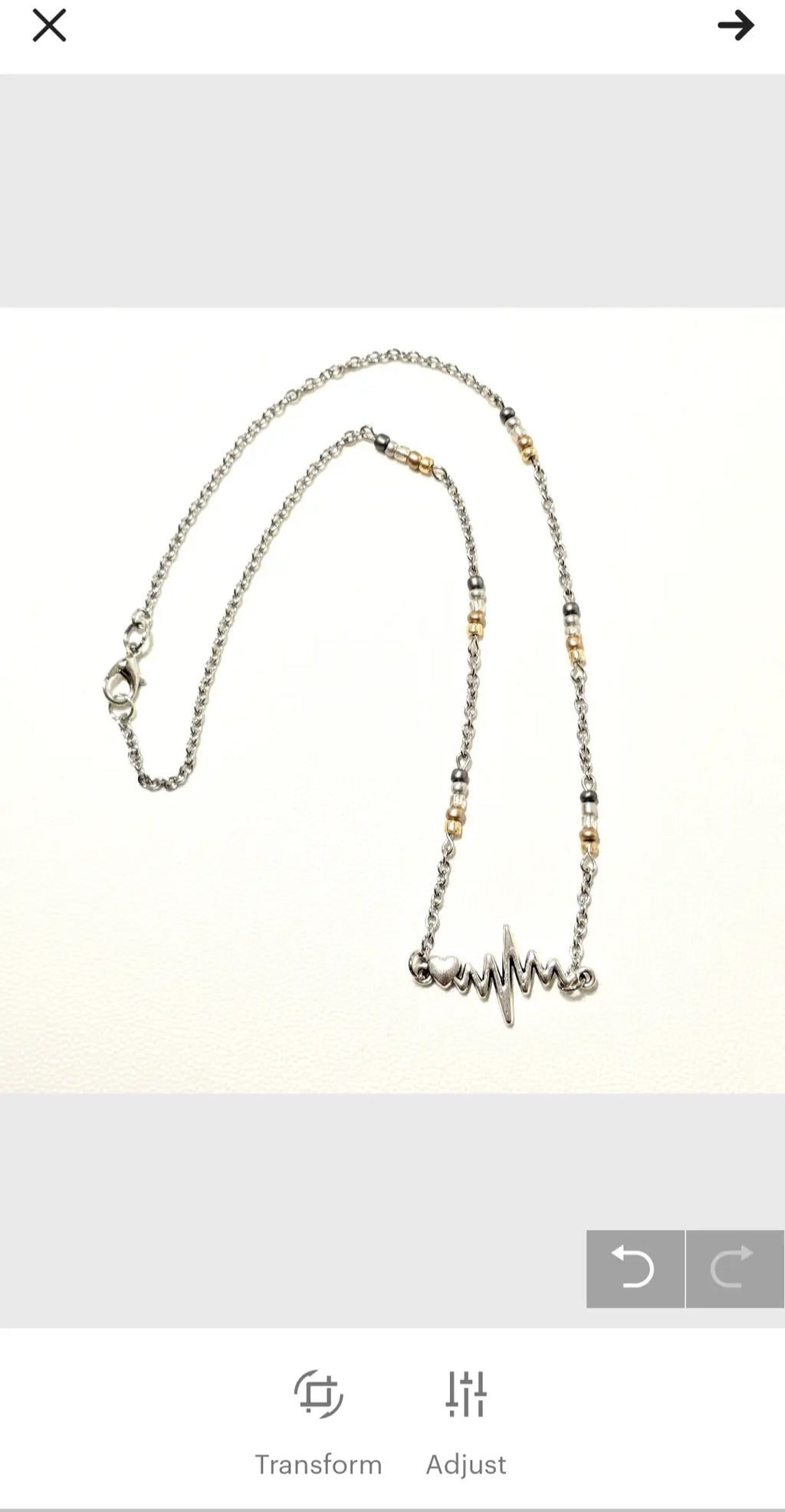 Nurse's Gift Under 50 dollars. Heartbeat EKG Pulse minimalist necklace