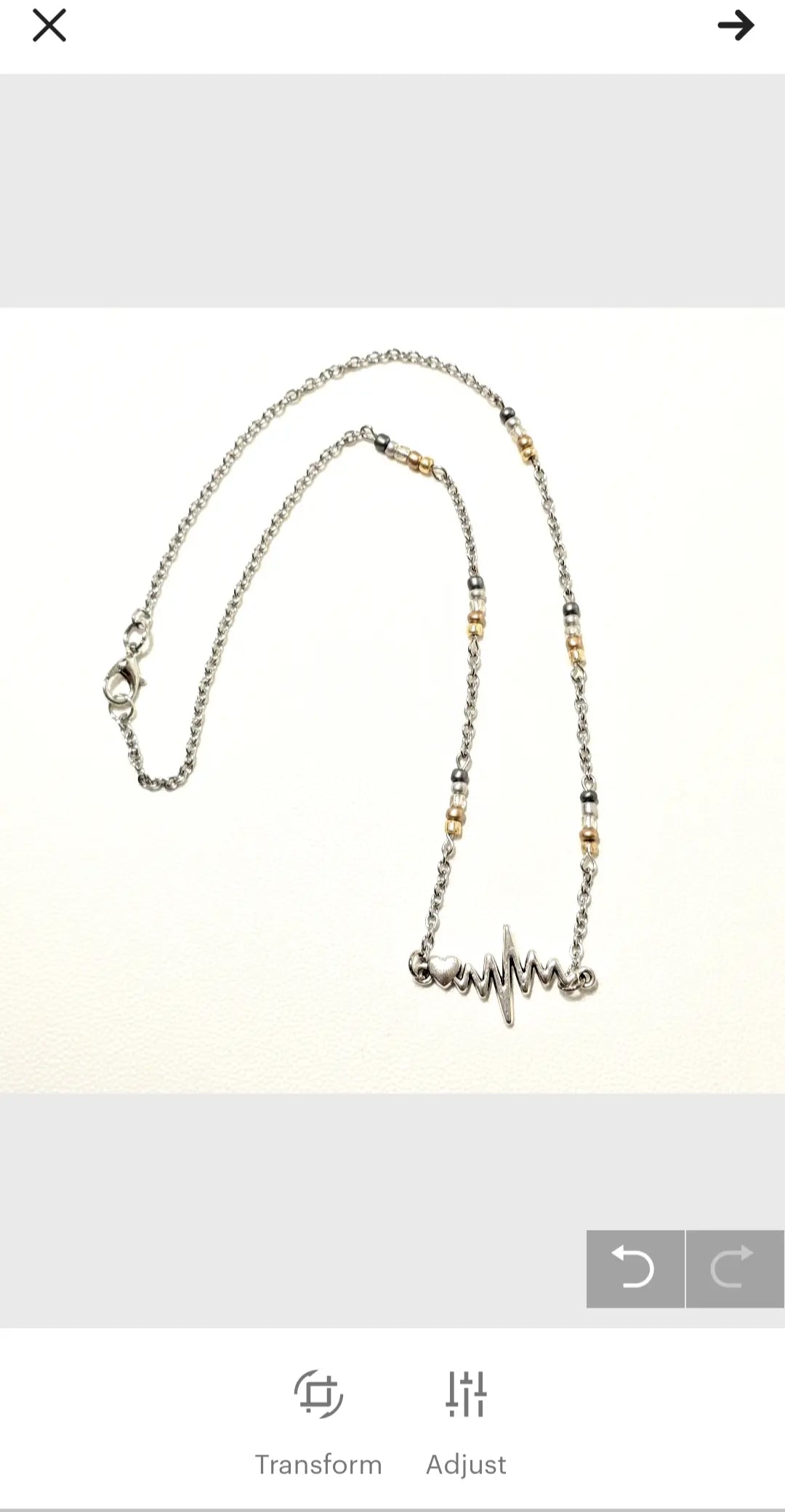 Nurse's Gift Under 50 dollars. Heartbeat EKG Pulse minimalist necklace