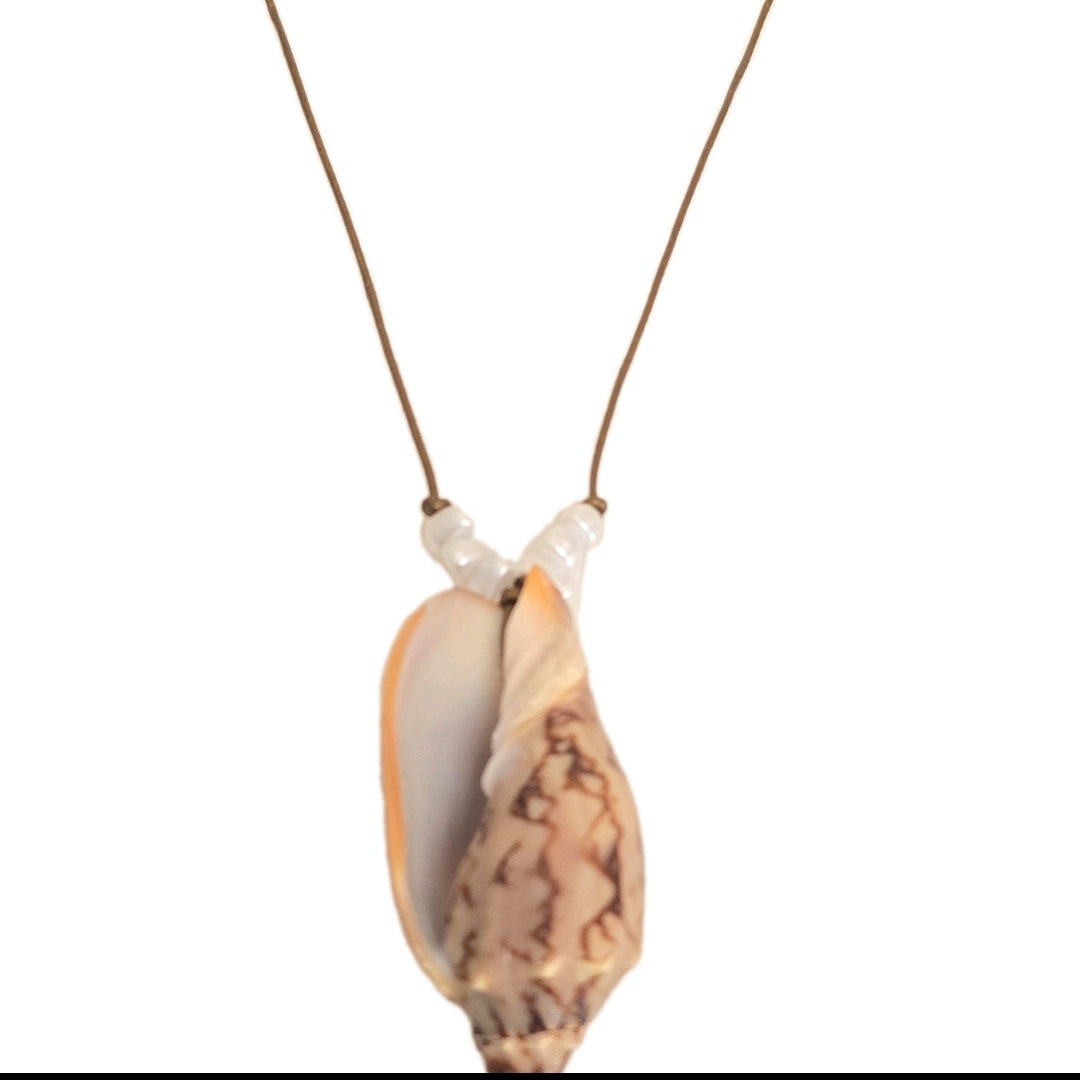 Handmade Natural Volute Sea Shell Boho Beach Summer Staple Necklace