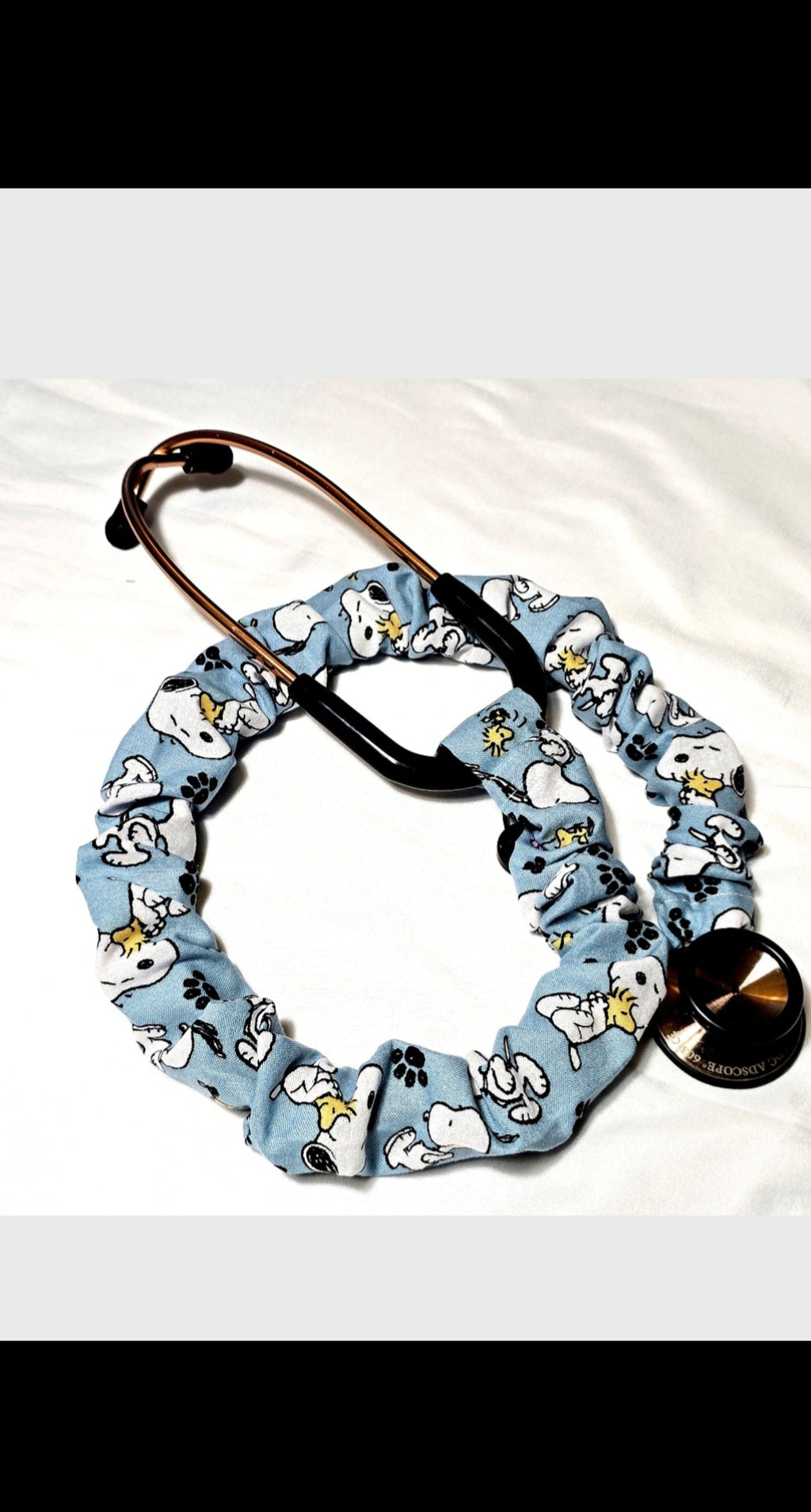 Handmade Snoopy Peanuts Stethoscope Sleeve - Cotton Accessory. Nurse's Doctor's RT'S gift