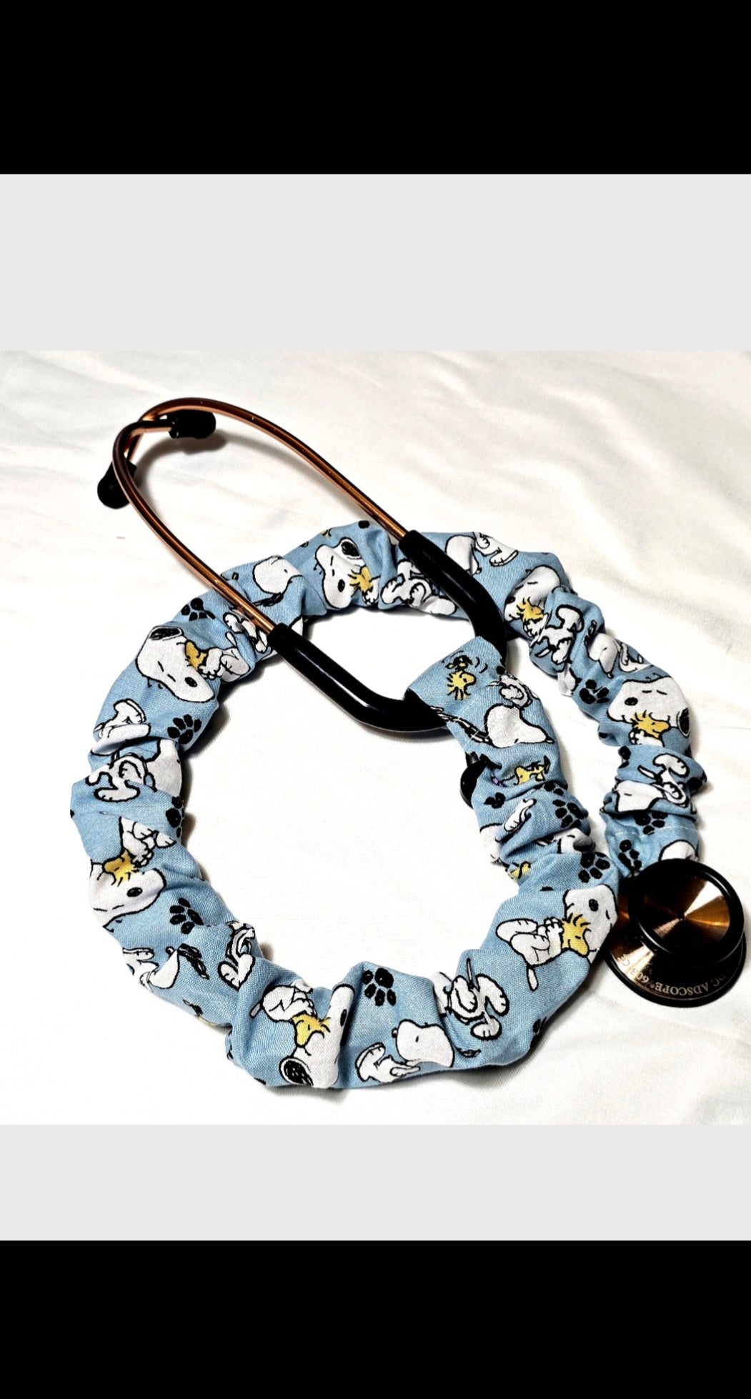 Handmade Snoopy Peanuts Stethoscope Sleeve - Cotton Accessory. Nurse's Doctor's RT'S gift