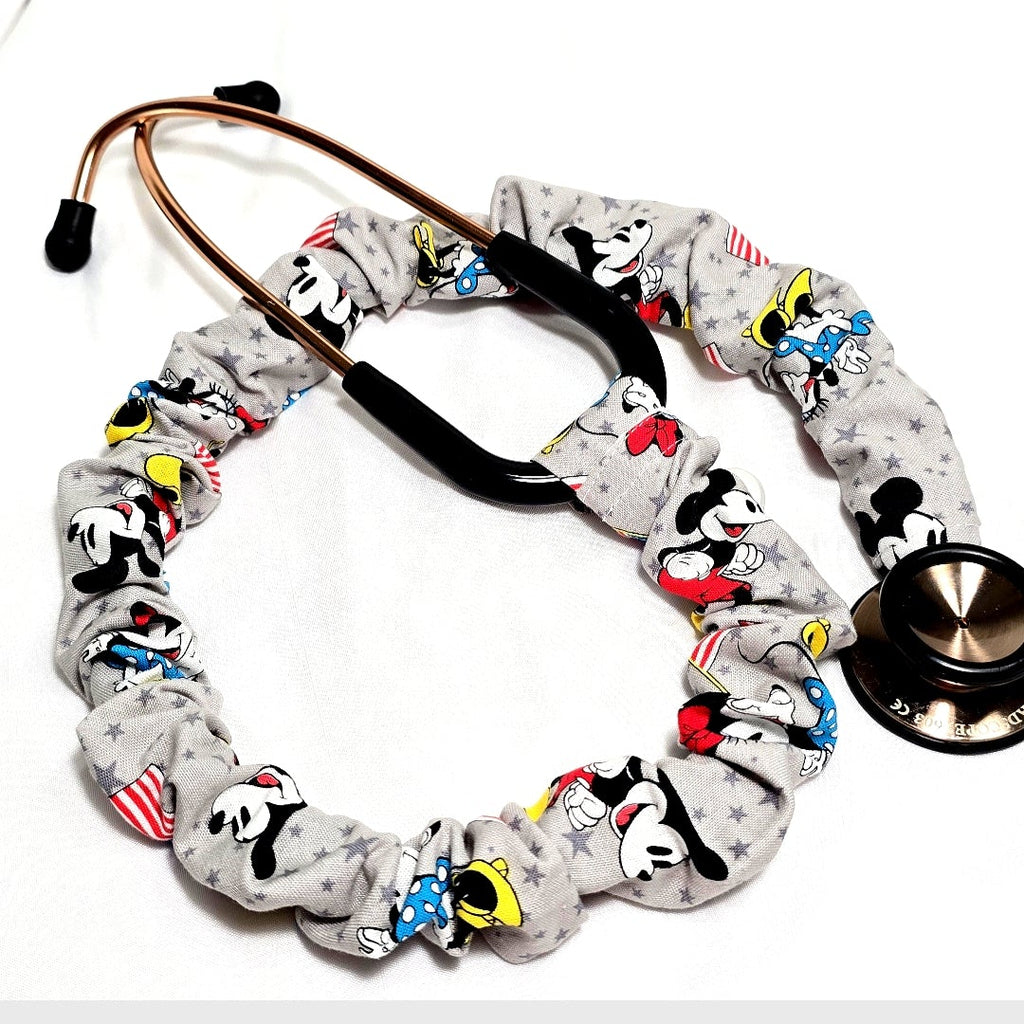 Handmade Disney Mickey Mouse Minnie Mouse Stethoscope Cover, Cotton Sleeve Cover