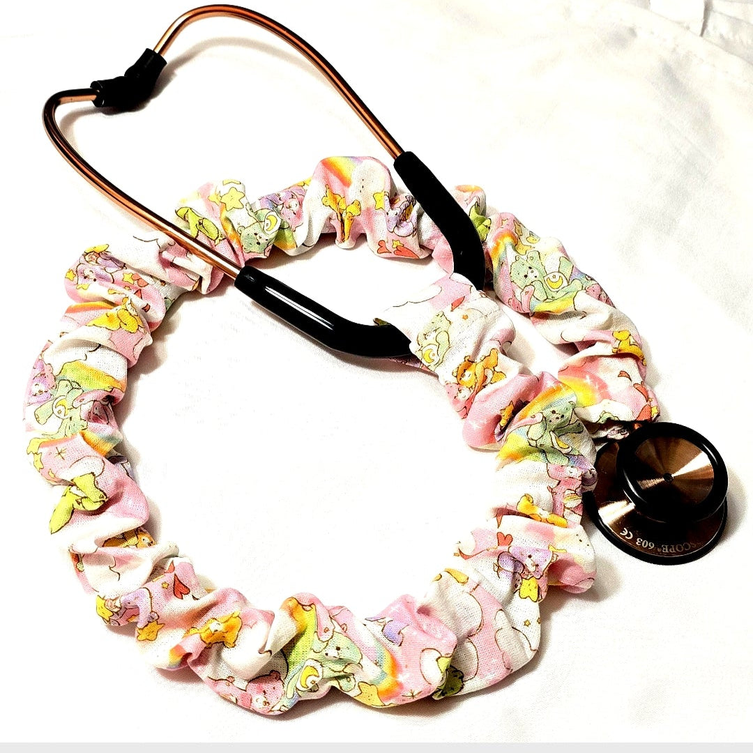 Colorful Pastel Blue Green Torquiose Care Bears Stethoscope Washable Sleeve  Cover